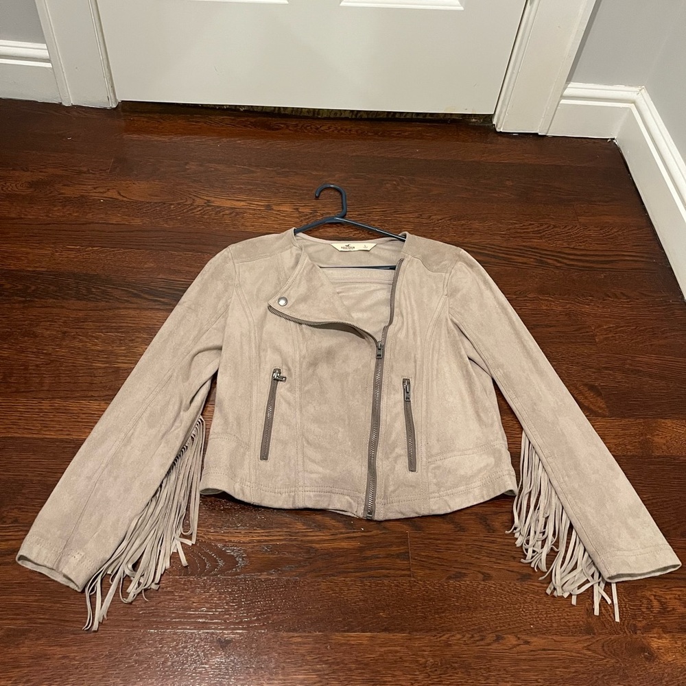 Hollister Fringe Faux Suede Jacket